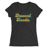 Duuuval Fooodie Charcoal Black Tri-blend Women's T-shirt